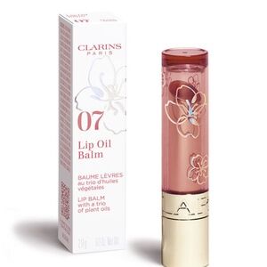 CLARINS Lip Oil Balm 07 PETAL NUDE Lip balm with plant oils new in box
